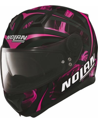 Casque Intégral Moto NOLAN N87 Ledlight noir rose