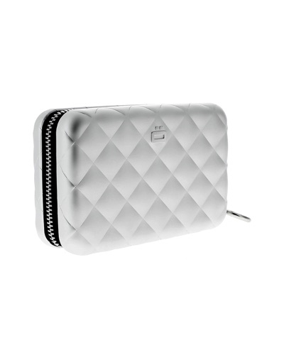 DIVERS OGON Porte-cartes Quilted Zipper SILVER