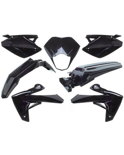 Kit Plastique Moto O PARTS Kit plastique O PARTS noir brillant - Rieju MRT/MRT Pro 50 (22-)