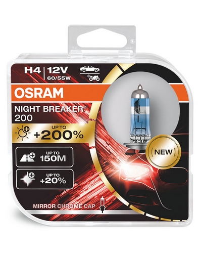 Ampoules Moto OSRAM Ampoule OSRAM Night Breaker 200 H4 60/55W - X1