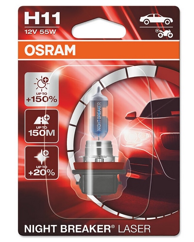 Ampoules Moto OSRAM Ampoule OSRAM Night Breaker Laser H11 12V/55W - X1