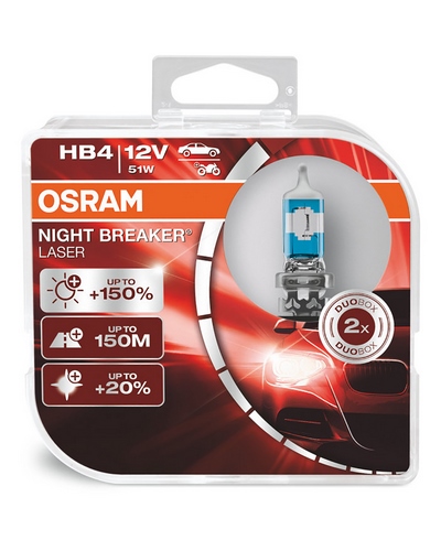 Ampoules Moto OSRAM Ampoule OSRAM Night Breaker Laser HB4 12V/51W - X2