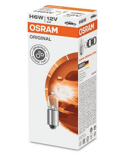 Ampoules Moto OSRAM Ampoule OSRAM Original Line H6W 12V 6W - boîte de 10