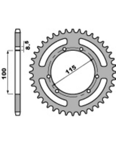 Couronne Moto PBR Couronne PBR acier standard 4391 - 420