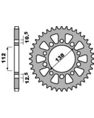 Couronne Moto PBR Couronne PBR acier standard 4684 - 525