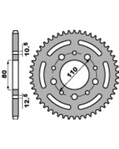 Couronne Moto PBR Couronne PBR ergal Ultra-Light anodisé dur 4350 - 525