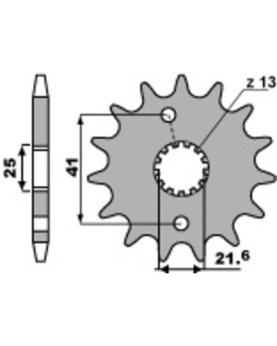 Pignon Moto PBR Pignon 13 dents PBR chaîne 520 Aprilia 250 RS
