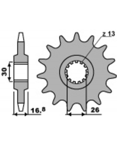 Pignon Moto PBR Pignon 16 dents PBR chaîne 530