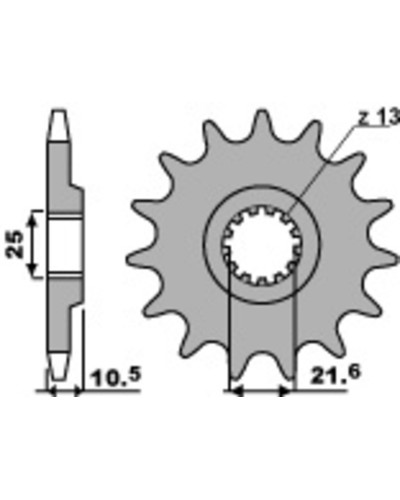 Pignon Moto PBR Pignon PBR acier standard 2061 - 520