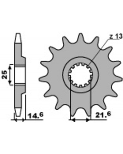 Pignon Moto PBR Pignon PBR acier standard 2063 - 428