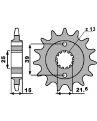 Pignon Moto PBR Pignon PBR acier standard 2128 - 520