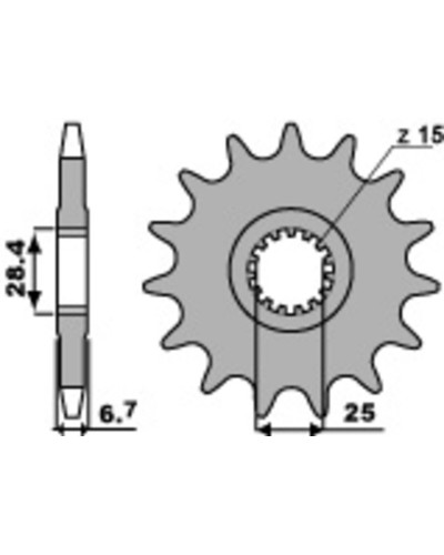 Pignon Moto PBR Pignon PBR acier standard 2168 - 520