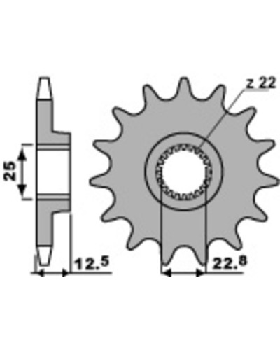 Pignon Moto PBR Pignon PBR acier standard 2180 - 520