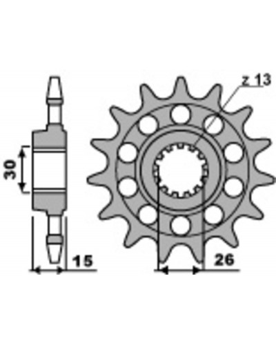 Pignon Moto PBR Pignon PBR acier standard 2199 - 520
