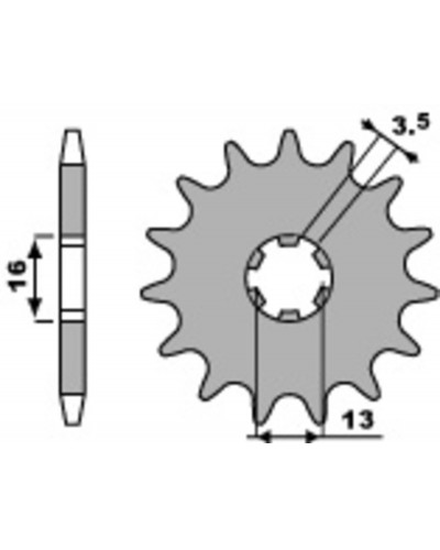 Pignon Moto PBR Pignon PBR acier standard 415 - 420