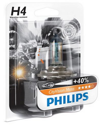 PHILIPS Ampoule Feux de Route H4- CITY VISION - 12V 60/55W  