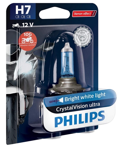 PHILIPS  Ampoule Feux de Route H7- Crystal VIsion - 55W  