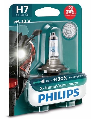 Ampoules Moto PHILIPS Ampoule  Feux de Route H7- XTREME VISION - 12V 60/55W