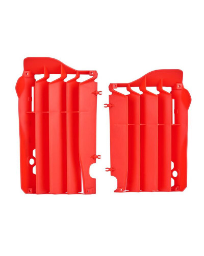 Protection Radiateur Moto POLISPORT Cache radiateur POLISPORT rouge Honda CRF450R/RX