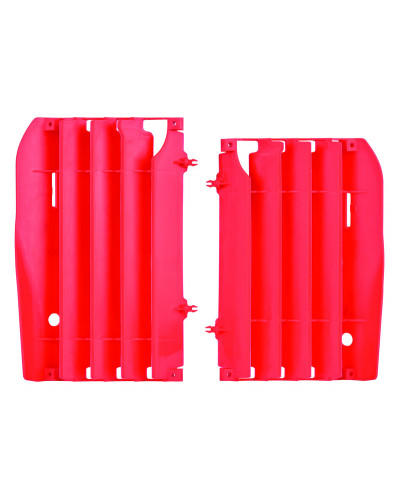 Protection Radiateur Moto POLISPORT Cache radiateur POLISPORT rouge Honda CRF450R