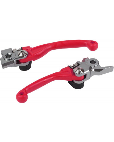 Kit Levier Embrayage et Frein Moto POLISPORT Jeu de leviers POLISPORT Pivor Incassable rojo - Honda CR125R / 250R