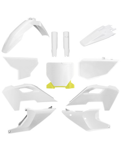 Kit Plastique Moto POLISPORT Kit complet HVA TC/FC (23-24) BLANC