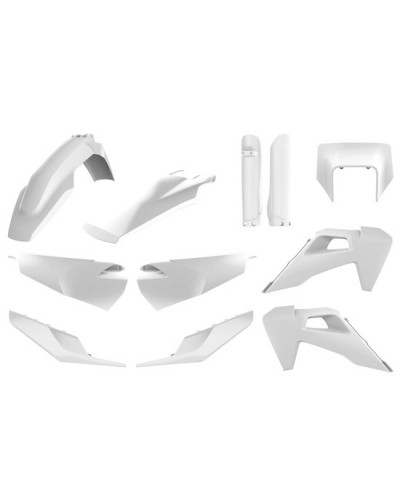 Kit Plastique Moto POLISPORT Kit complet HVA TE/FE(20>22) BLANC