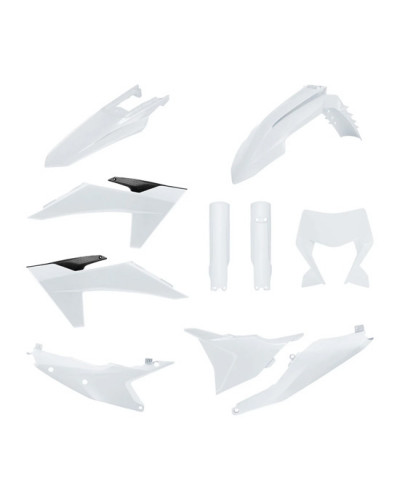 Kit Plastique Moto POLISPORT Kit complet KTM EXC/EXC-F/XC-W/XC-FW(24->) BLANC
