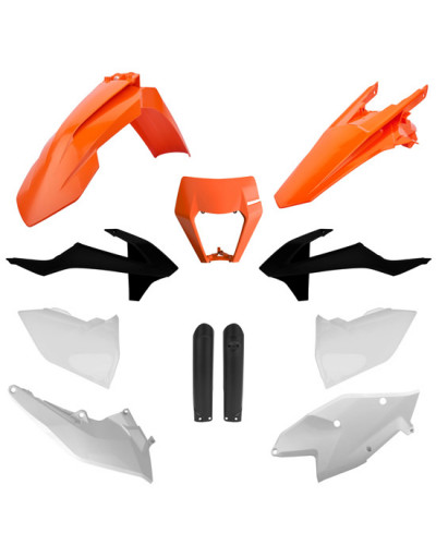Kit Plastique Moto POLISPORT Kit complet KTM EXC/EXC>F/XC>W/XC>FW(17>19) OEM 18
