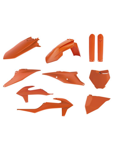 Kit Plastique Moto POLISPORT Kit complet KTM SX/SX>F/XC/XC>F (19>) ORANGE