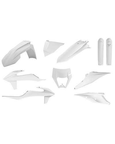 Kit Plastique Moto POLISPORT Kit plastique POLISPORT blanc - KTM EXC/EXC-F