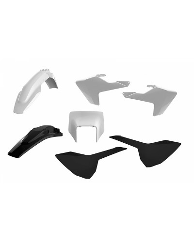 Kit Plastique Moto POLISPORT Kit plastique POLISPORT Enduro blanc/noir Husqvarna FE/TE