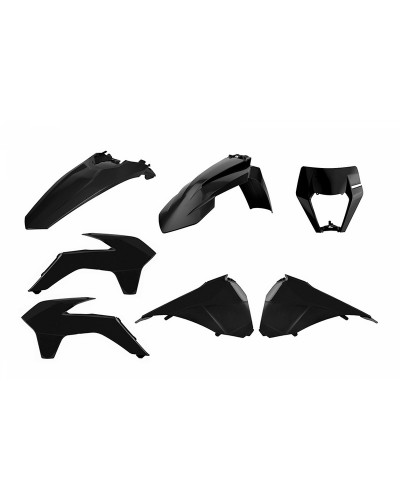 Kit Plastique Moto POLISPORT Kit plastique POLISPORT Enduro Restyle noir KTM EXC/EXC-F