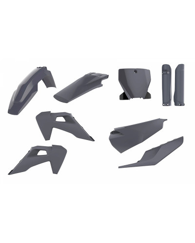 Kit Plastique Moto POLISPORT Kit plastique POLISPORT MX gris nardo Husqvarna TC/FC