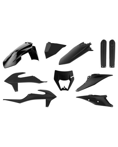 Kit Plastique Moto POLISPORT Kit plastique POLISPORT noir - KTM EXC/EXC-F