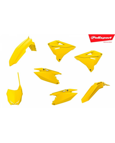 Kit Plastique Moto POLISPORT Kit plastique POLISPORT Restyle 2019 jaune Suzuki RM125/250