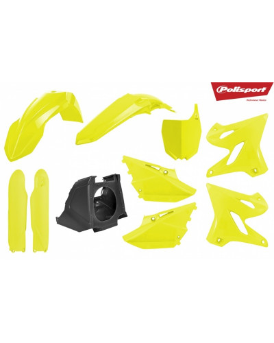 Kit Plastique Moto POLISPORT Kit plastique POLISPORT Restyle jaune fluo Yamaha YZ125/250