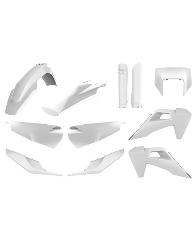 Kit Plastique Moto POLISPORT Kit Plastiques POLISPORT blanc Husqvarna TE/FE