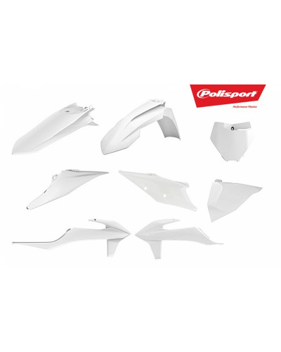Kit Plastique Moto POLISPORT Kit plastiques POLISPORT blanc KTM SX/SX-F