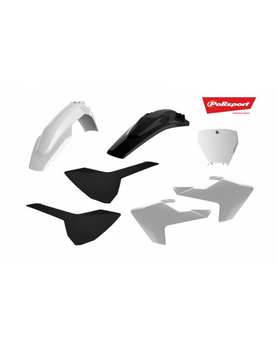 Kit Plastique Moto POLISPORT Kit plastiques POLISPORT blanc/noir Husqvarna TC/FC