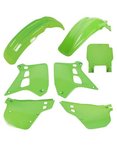 Kit Plastique Moto POLISPORT Kit plastiques POLISPORT couleur origine - Kawasaki KX 125 (90-91)