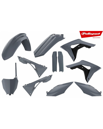 Kit Plastique Moto POLISPORT Kit plastiques POLISPORT gris nardo Honda CRF250/450R