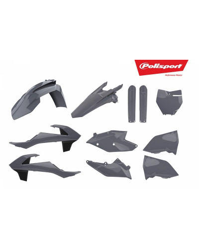 Kit Plastique Moto POLISPORT Kit plastiques POLISPORT gris nardo KTM SX/SX-F