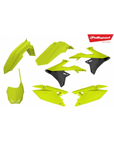 Kit Plastique Moto POLISPORT Kit plastiques POLISPORT jaune fluo Suzuki RM-Z450