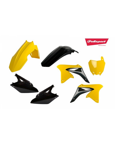 Kit Plastique Moto POLISPORT Kit plastiques POLISPORT jaune/noir Suzuki RM-Z250