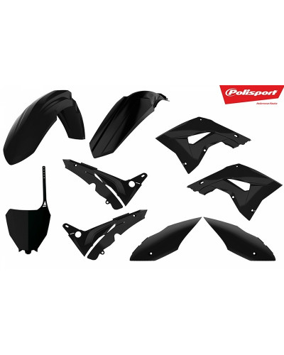 Kit Plastique Moto POLISPORT Kit plastiques POLISPORT noir Honda CR125/250R