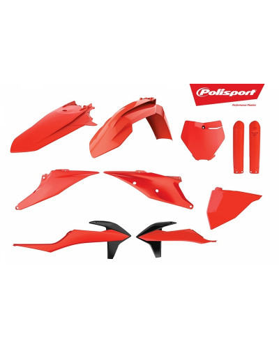 Kit Plastique Moto POLISPORT Kit plastiques POLISPORT orange fluo KTM SX/SX-F