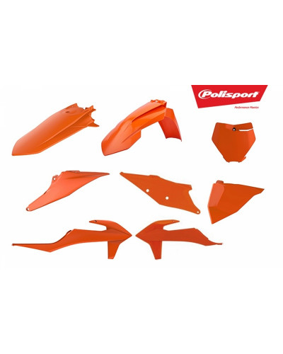 Kit Plastique Moto POLISPORT Kit plastiques POLISPORT orange KTM SX/SX-F