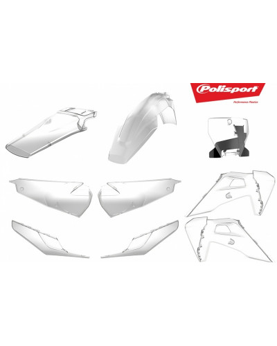 Kit Plastique Moto POLISPORT Kit plastiques POLISPORT transparent Husqvarna TC/FC