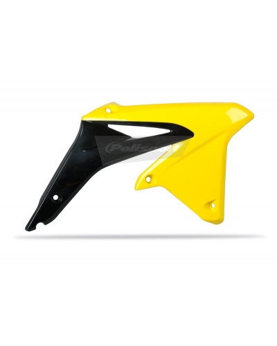 Ouies Radiateur Moto POLISPORT Ouïes de radiateur POLISPORT couleur origine 09-15 noir/jaune Suzuki RM-Z450